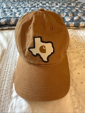Carhartt Brown Baseball Hat Canvas Hat with Texas Patch